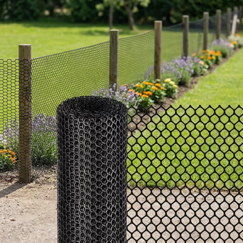 Home Security Fence - 0.8cmの細かいメッシュPEチキンコープフェンスネット、植物保護、庭の境界線、耐久性のあるネット、家庭と庭のセキュリティ用