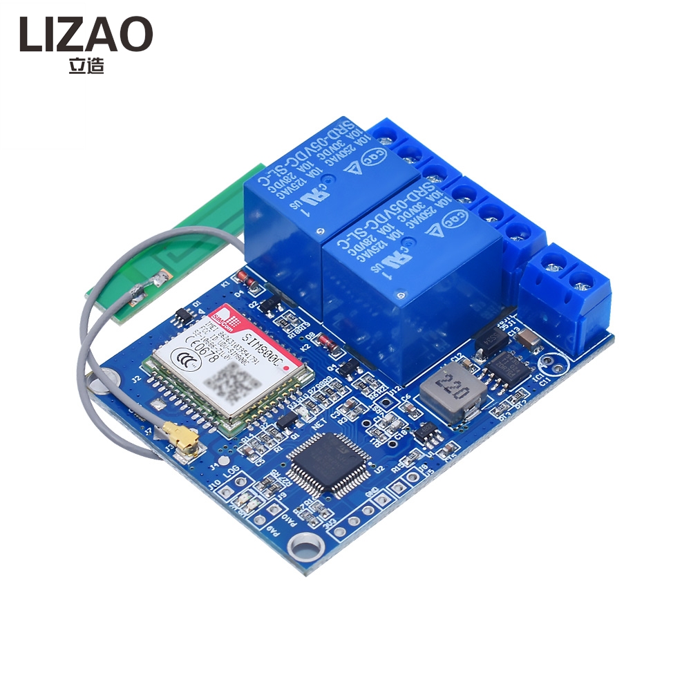 Home Security Using Gsm - LIZAO 1/2チャンネルGSM SMSコントローラーリレーモジュール 携帯電話リモートコントロールスイッチ スマートホーム＆産業用