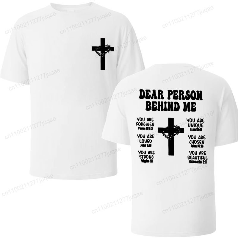 Home Security Companies Near Me - メンズ Tシャツ キリスト教聖書の一節 Tシャツ「私の後ろの親愛なる人」プリント男性 Tシャツ ジーザス