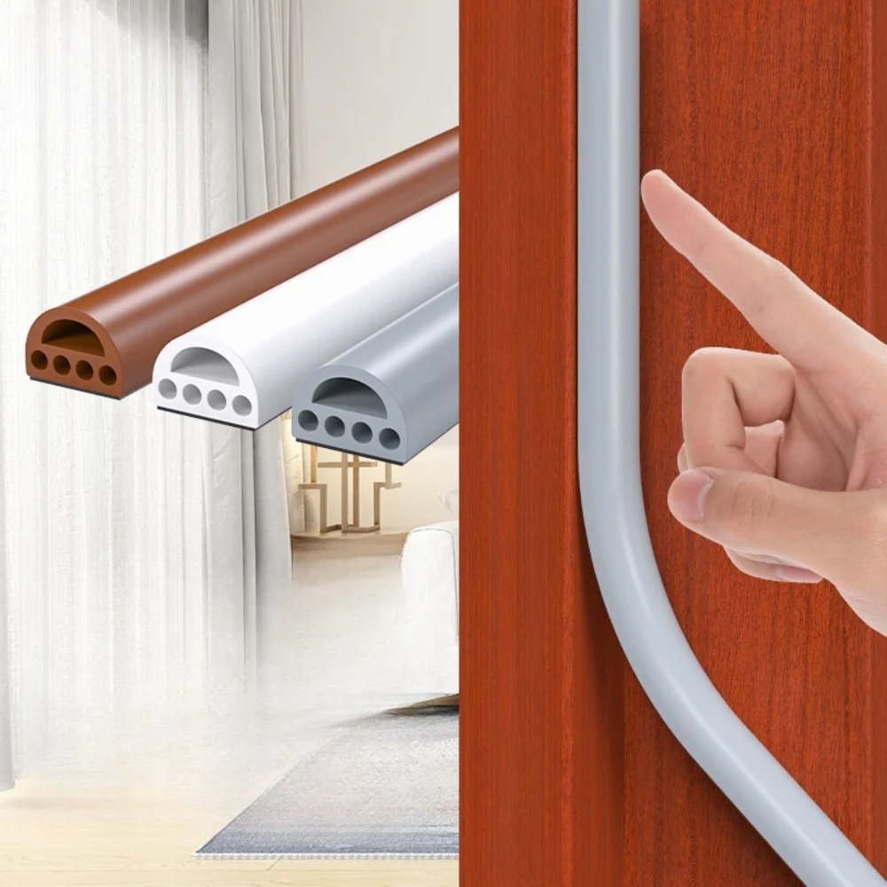 6 メートルのシリコンドアと窓自己粘着シール防音ストリップド - Home Security Front Door のレビューと価格