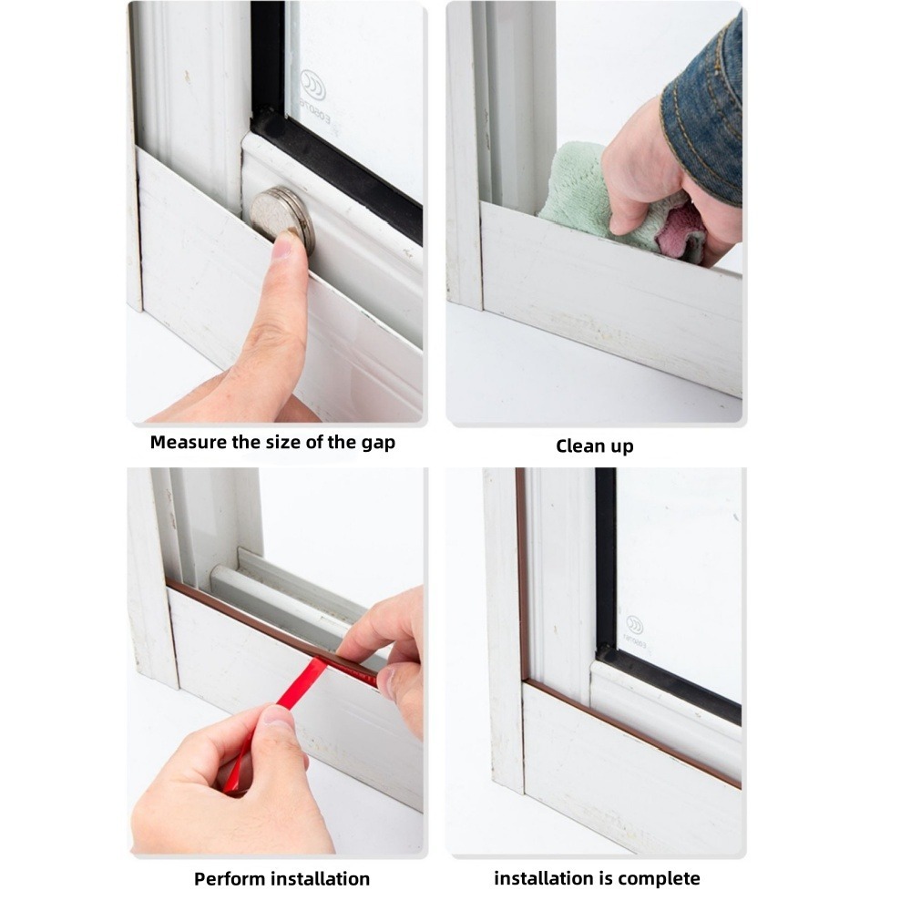 6 メートルのシリコンドアと窓自己粘着シール防音ストリップド - Home Security Front Door のレビューと価格