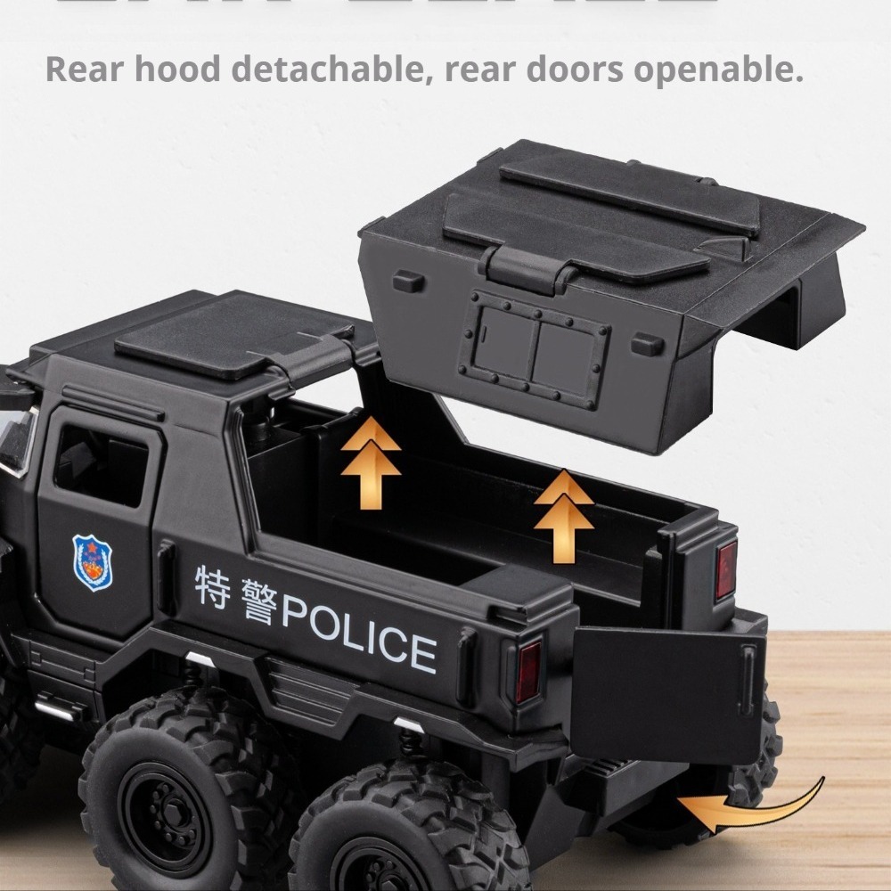 1:32 征服者 SWAT 警察車両モデルおもちゃ金属ダイキ - Home Security Police のレビューと価格
