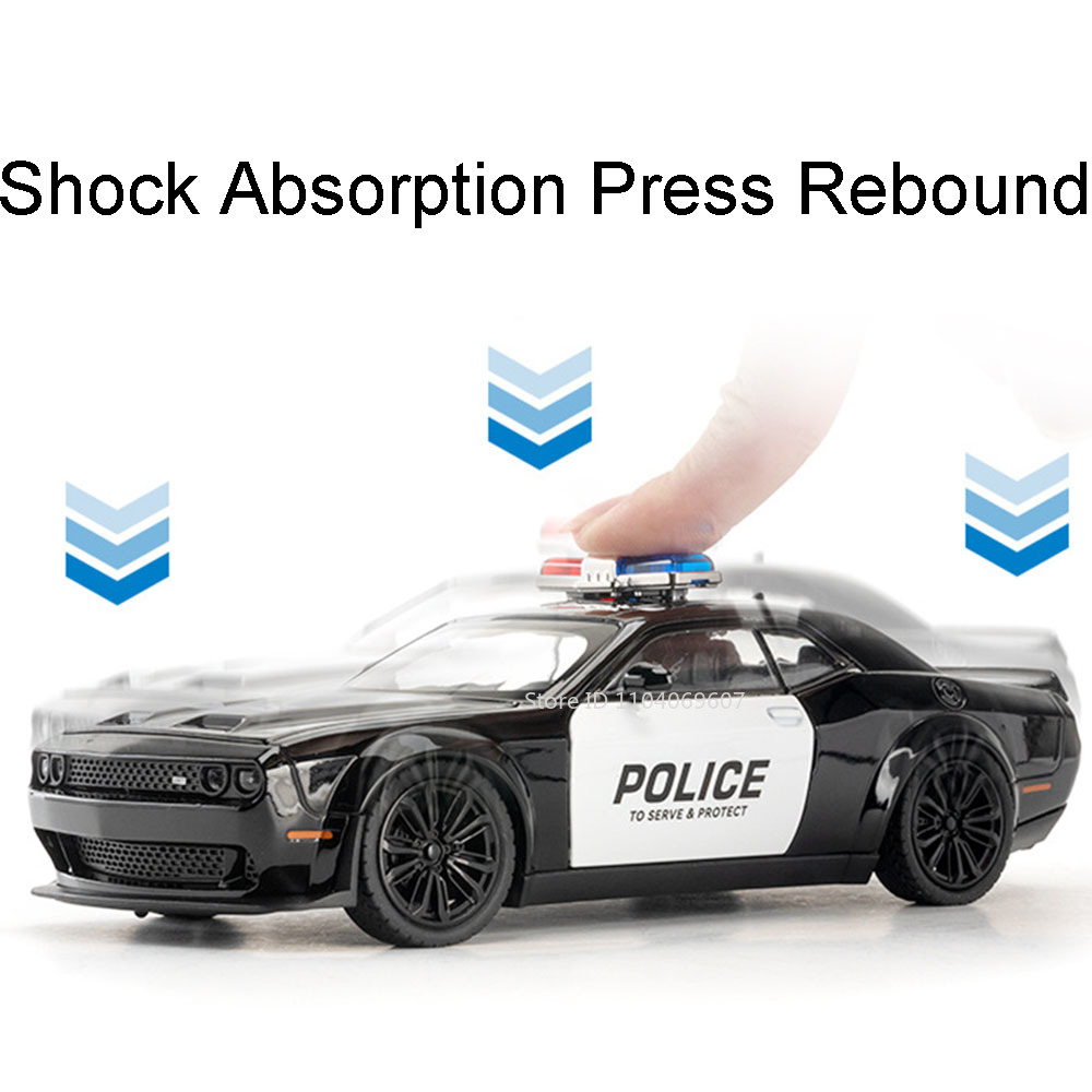 1:22 チャレンジャー SRT パトカーモデルおもちゃ金属 - Home Security Police のレビューと価格