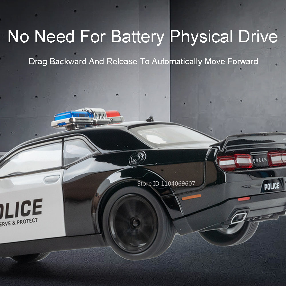 1:22 チャレンジャー SRT パトカーモデルおもちゃ金属 - Home Security Police のレビューと価格