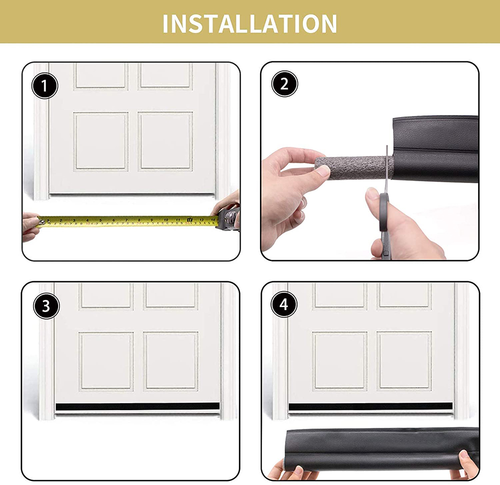 1pc ドア底部シールストリップ切断可能な断熱ドア下ドラフト - Home Security Front Door のレビューと価格
