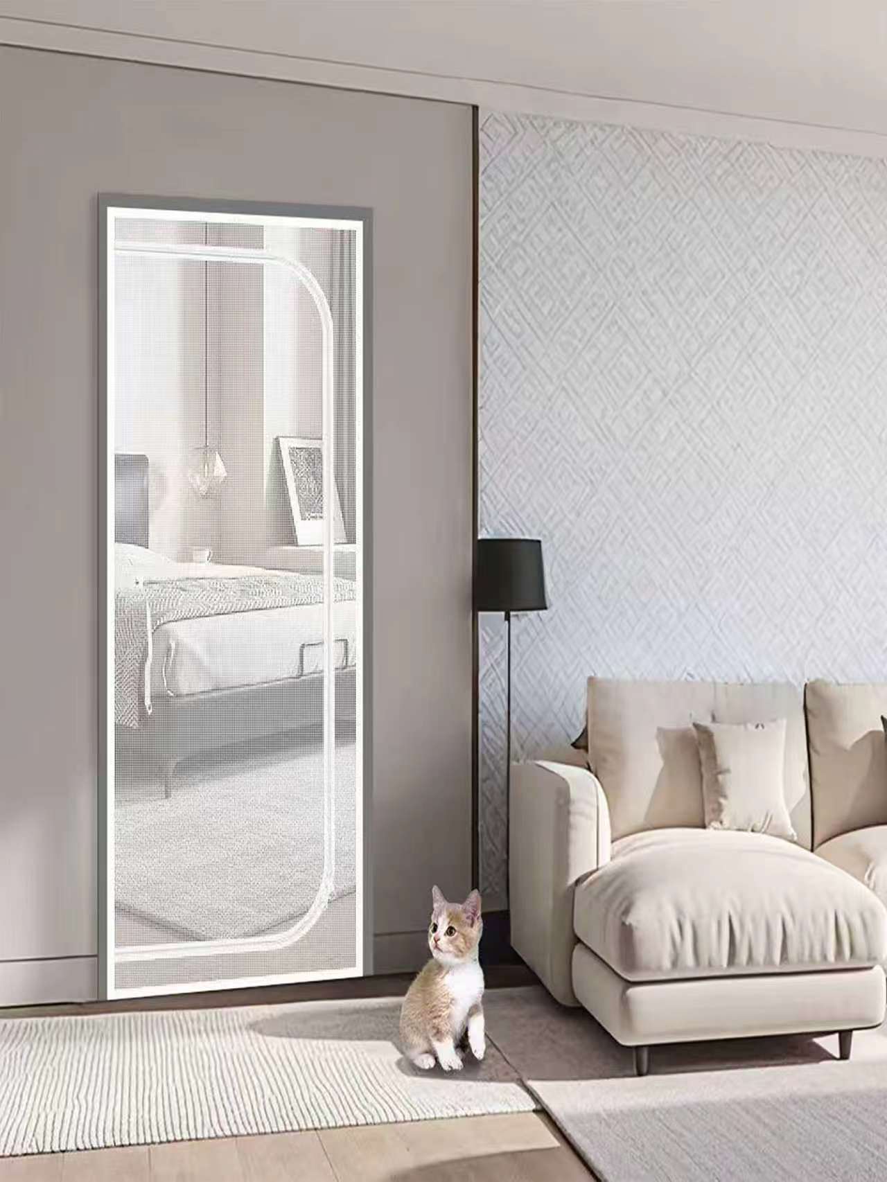 ジッパー式網戸ネット D型 厚手 防蚊 猫犬の脱走防止メッシ - Home Security Fence のレビューと価格