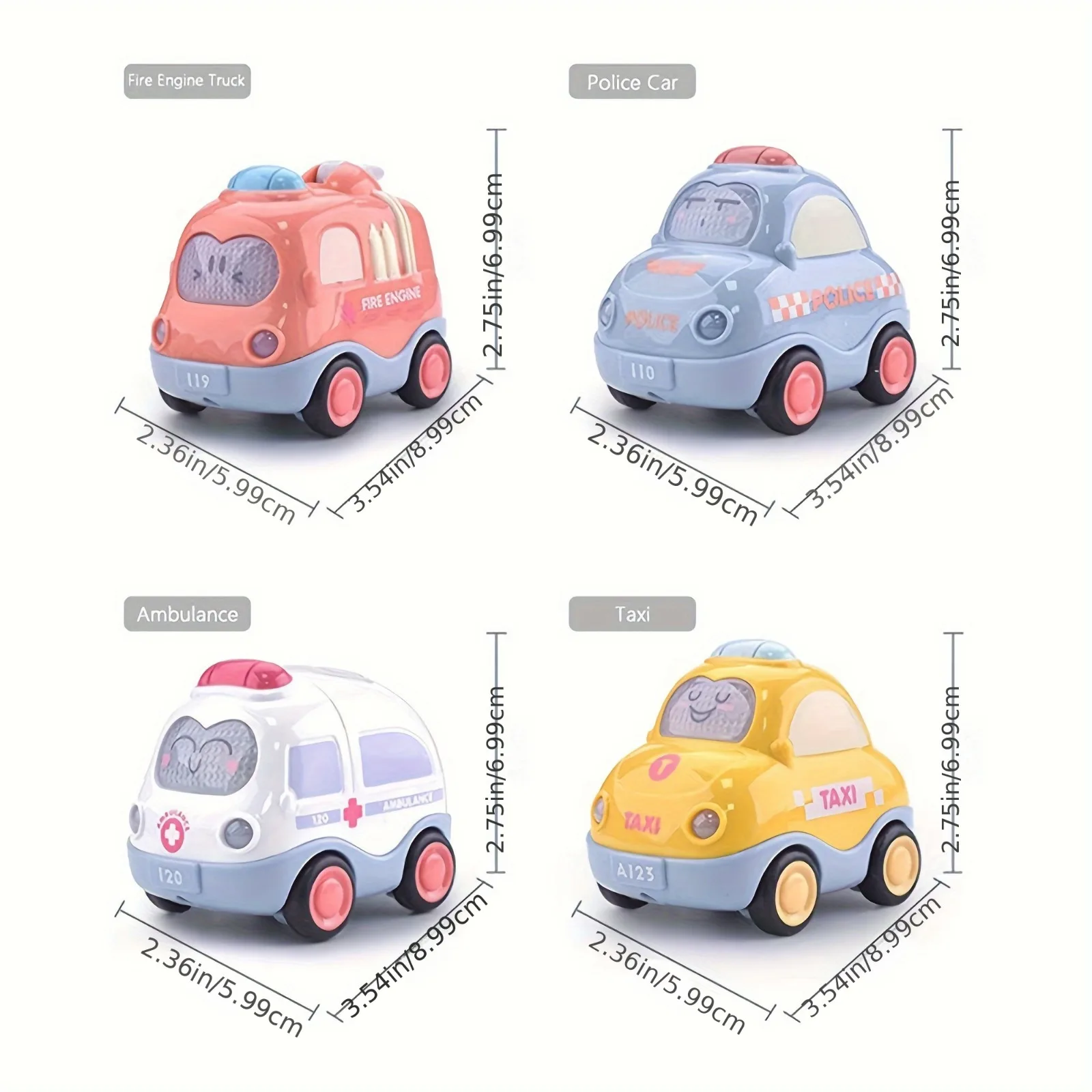 プルバックカーおもちゃ 幼児向けライト＆サウンド付き車両、パ - Home Security Police のレビューと価格