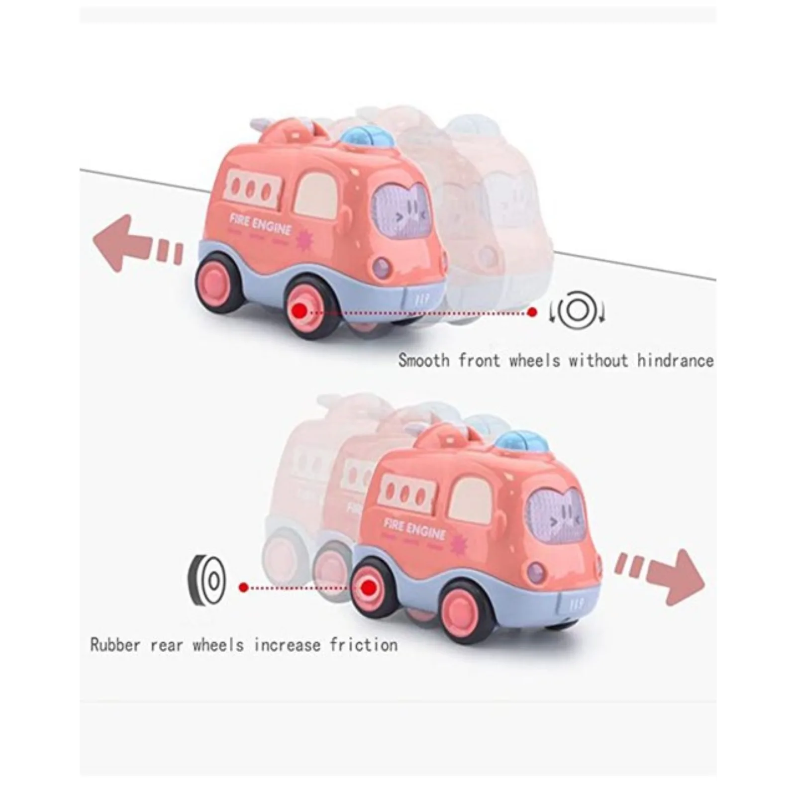 プルバックカーおもちゃ 幼児向けライト＆サウンド付き車両、パ - Home Security Police のレビューと価格