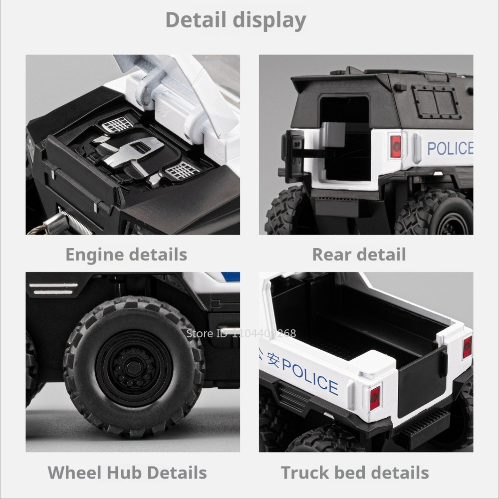 1:32 征服者警察車両モデルおもちゃ取り外し可能な部品サウ - Home Security Police のレビューと価格