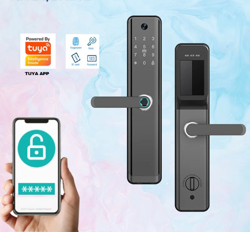 スマートホームセキュリティドアロックTuya Wifi指紋認 - Home Security Features のレビューと価格