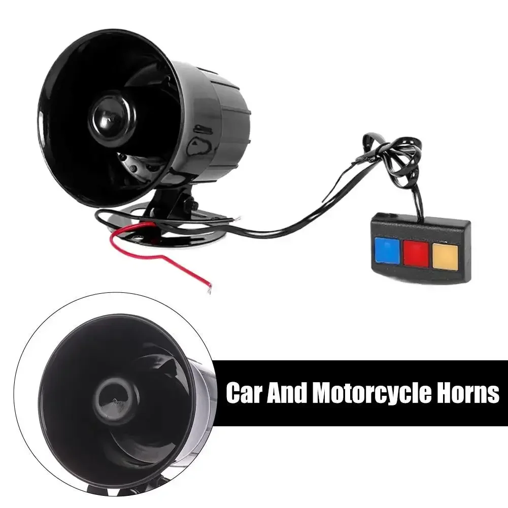 12V 3 トーンサウンド大音量車のホーンオートバイ警告アラ - Home Security Police のレビューと価格