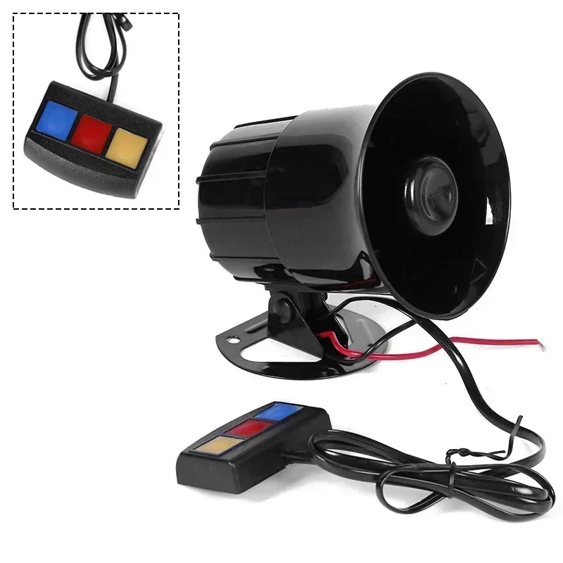 12V 3 トーンサウンド大音量車のホーンオートバイ警告アラ - Home Security Police のレビューと価格