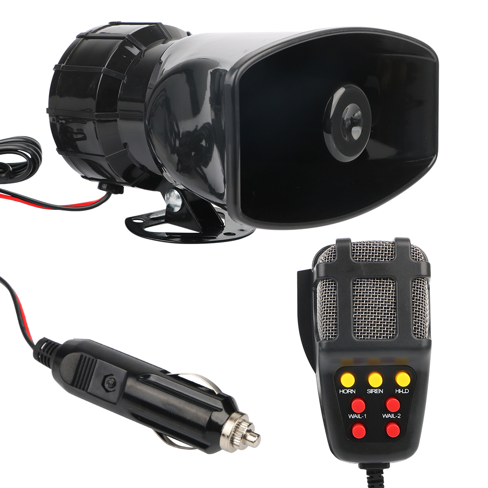 車の警告アラームメガホン警察サイレンエアホーンスピーカー 1 - Home Security Police のレビューと価格