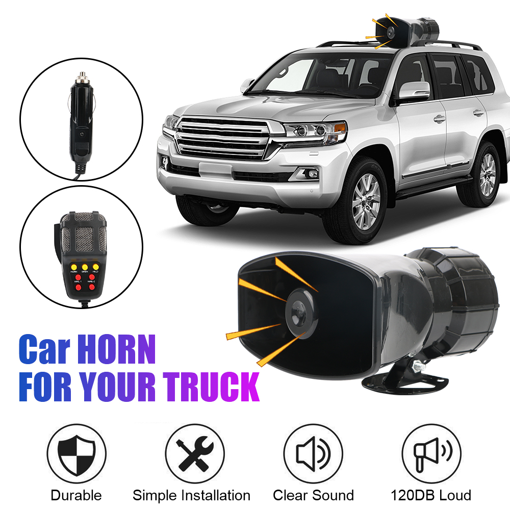 車の警告アラームメガホン警察サイレンエアホーンスピーカー 1 - Home Security Police のレビューと価格