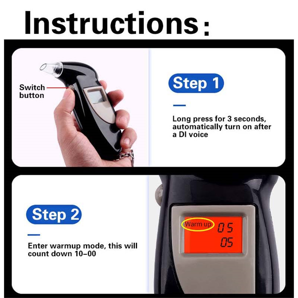 ポータブルアルコールテスター デジタルアルコール検知器 飲酒 - Home Security Police のレビューと価格