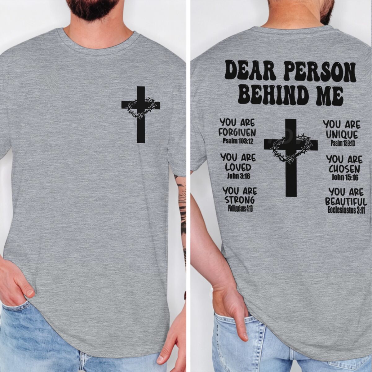 キリスト教聖書の節が入ったTシャツ「Dear Person  - Home Security Companies Near Me のレビューと価格
