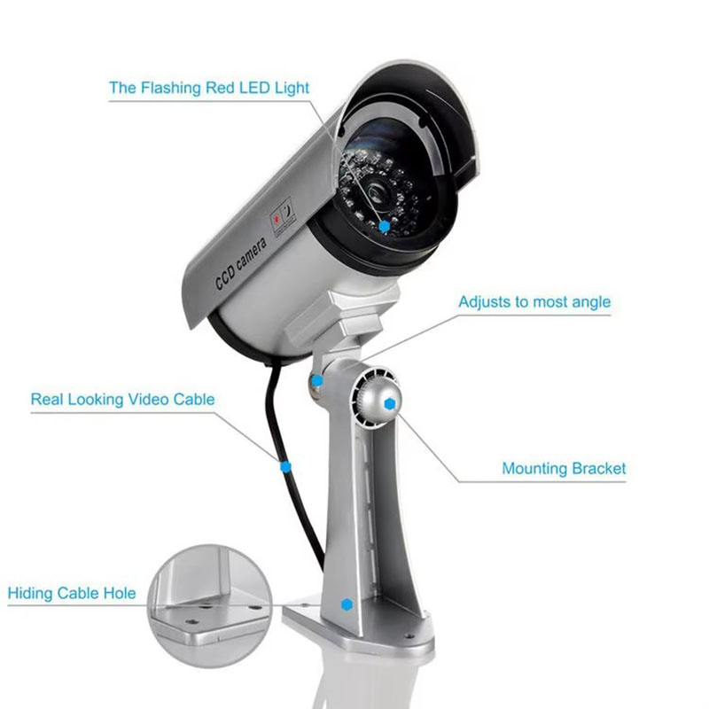 模擬セキュリティカメラ、屋内および屋外で使用可能、調整可能な - Home Security Features のレビューと価格