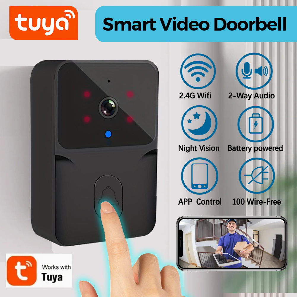 Tuya ワイヤレススマートビデオドアベル、2.4G WiF - Home Security No Wifi Needed のレビューと価格